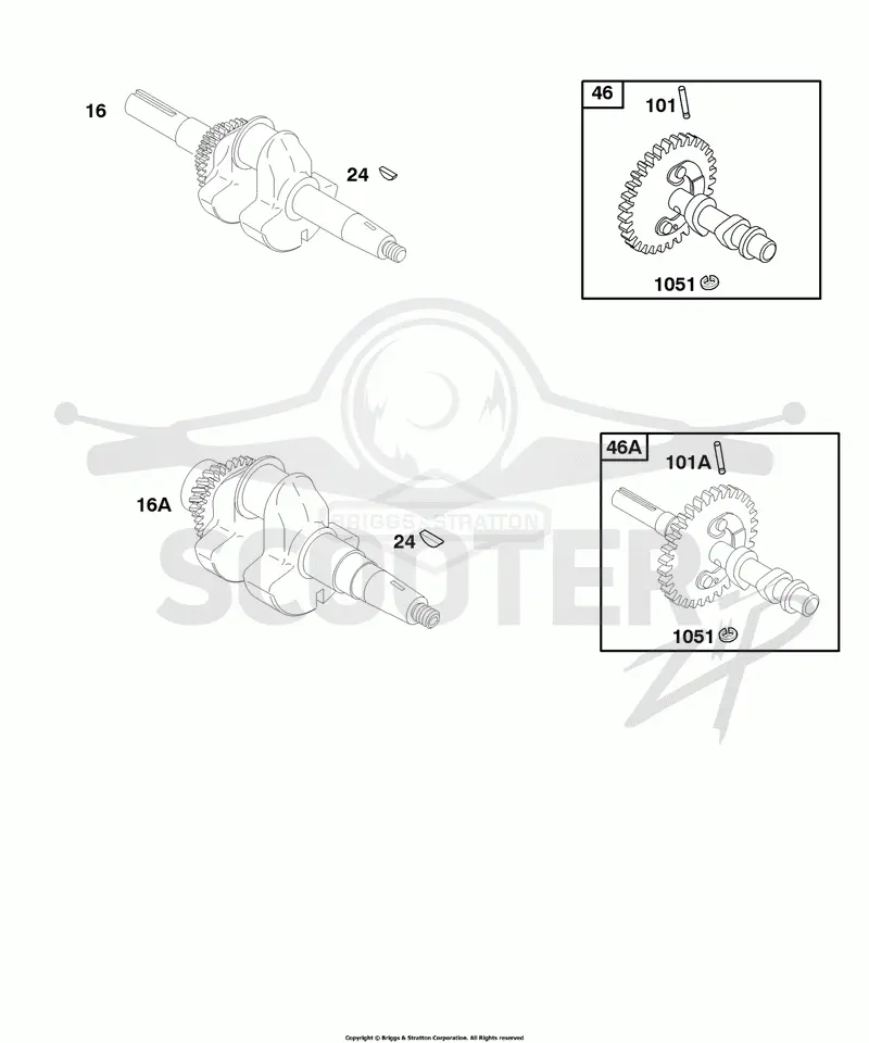 Camshaft, Crankshaft
