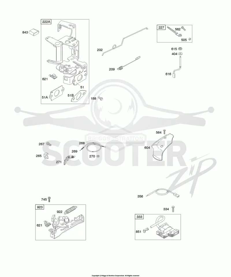 Controls, Flywheel Brake, Governor Spring, Ignition