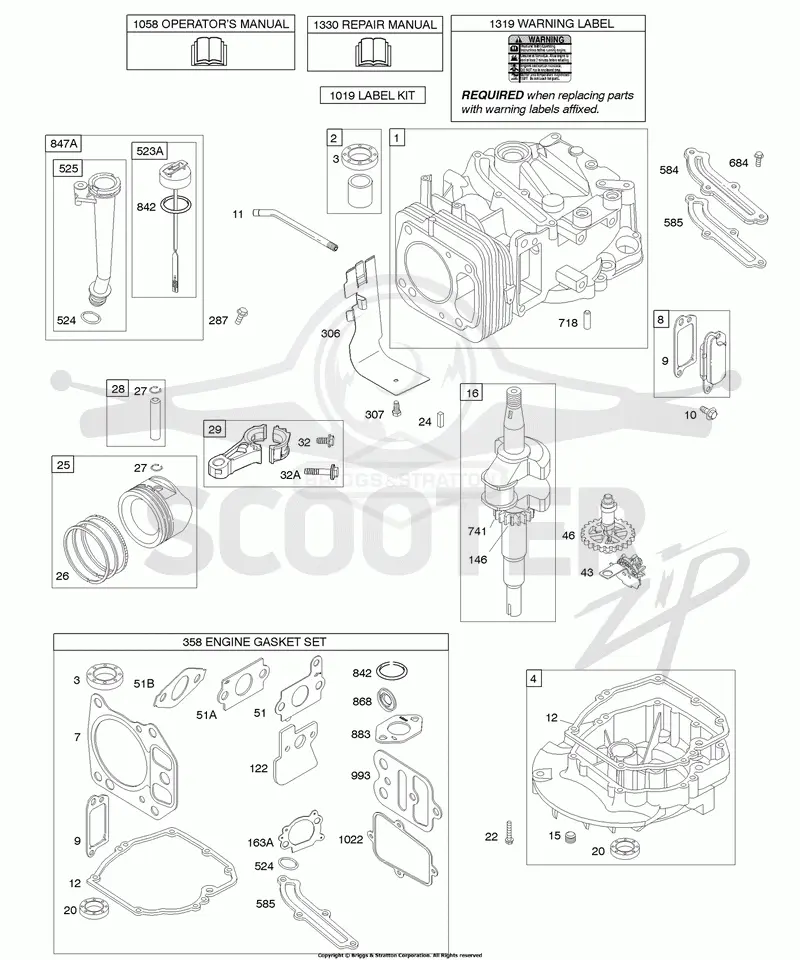 Camshaft, Crankshaft, Cylinder, Engine Sump, Lubrication, Piston Group