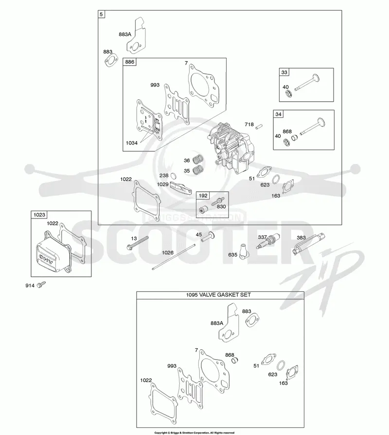 Cylinder Head, Gasket Set-Valves, Valves