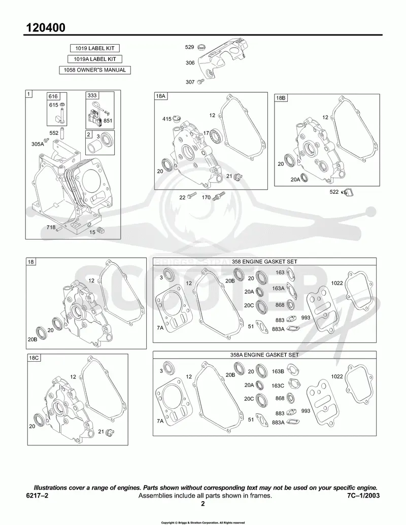 Crankcase Cover/Sump, Cylinder/Kit/Gasket