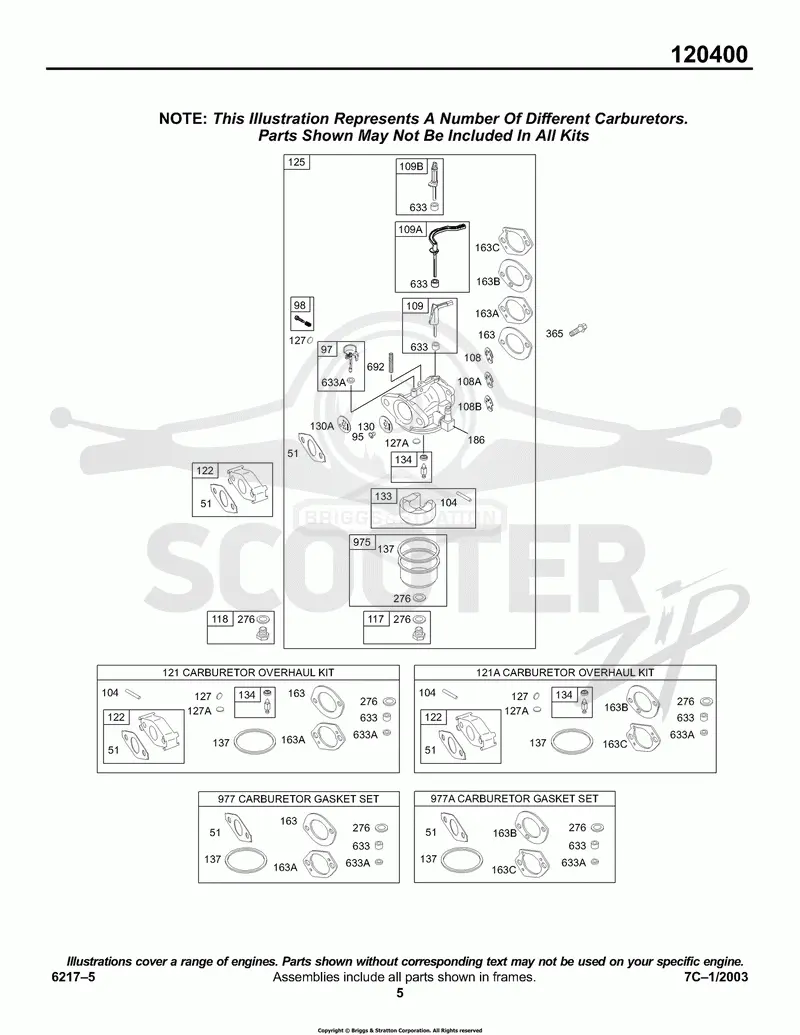 Carburetor/Kits/Gaskets