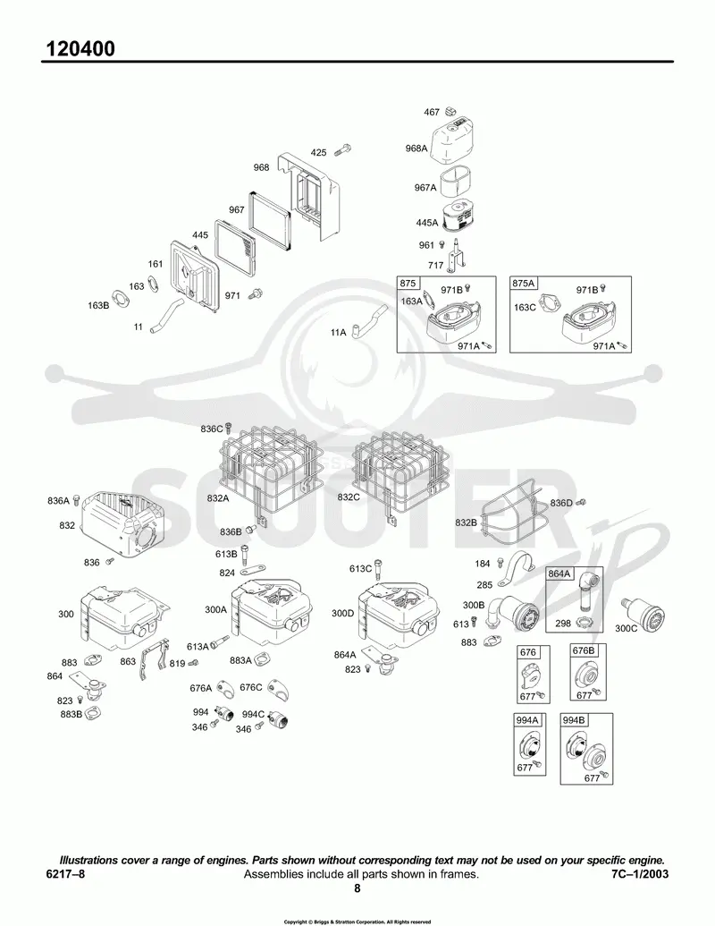 Air Cleaner Groups, Muffler