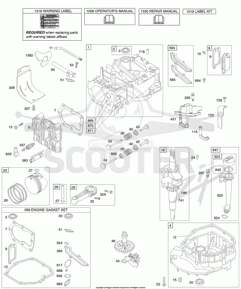 Cam, Crankshaft, Cylinder, Engine Sump, Lubrication, Piston Group, Valves