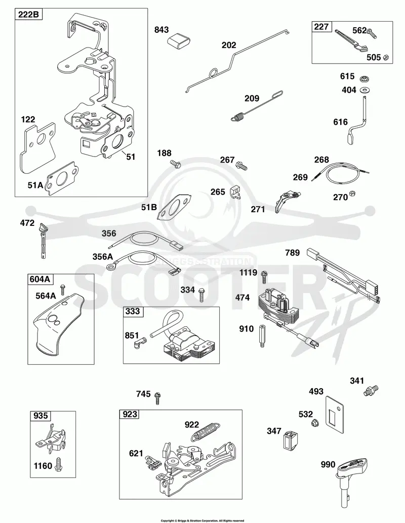 Controls, Flywheel Brake, Governor Spring, Ignition