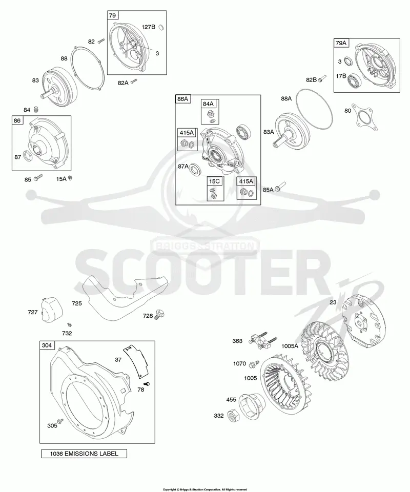 Blower Housing, Flywheel, Gear Reduction
