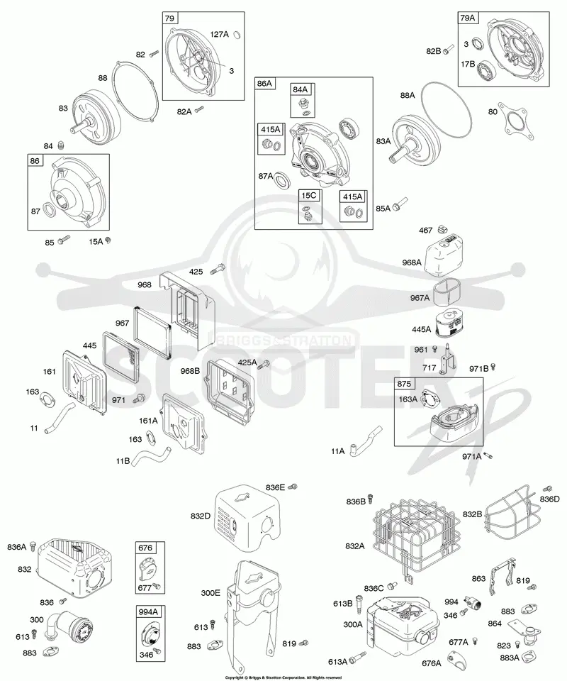Air Cleaner, Exhaust System, Gear Reduction