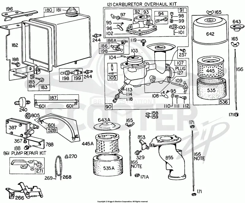 Carburetor,Fuel,Air Cleaner