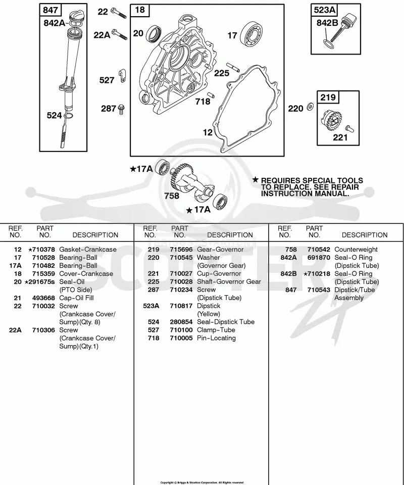 CRANKCASE COVER, LUBRICATION