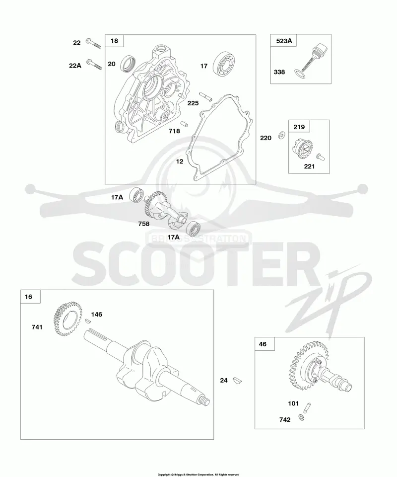 Crankcase Cover, Crankshaft, Camshaft