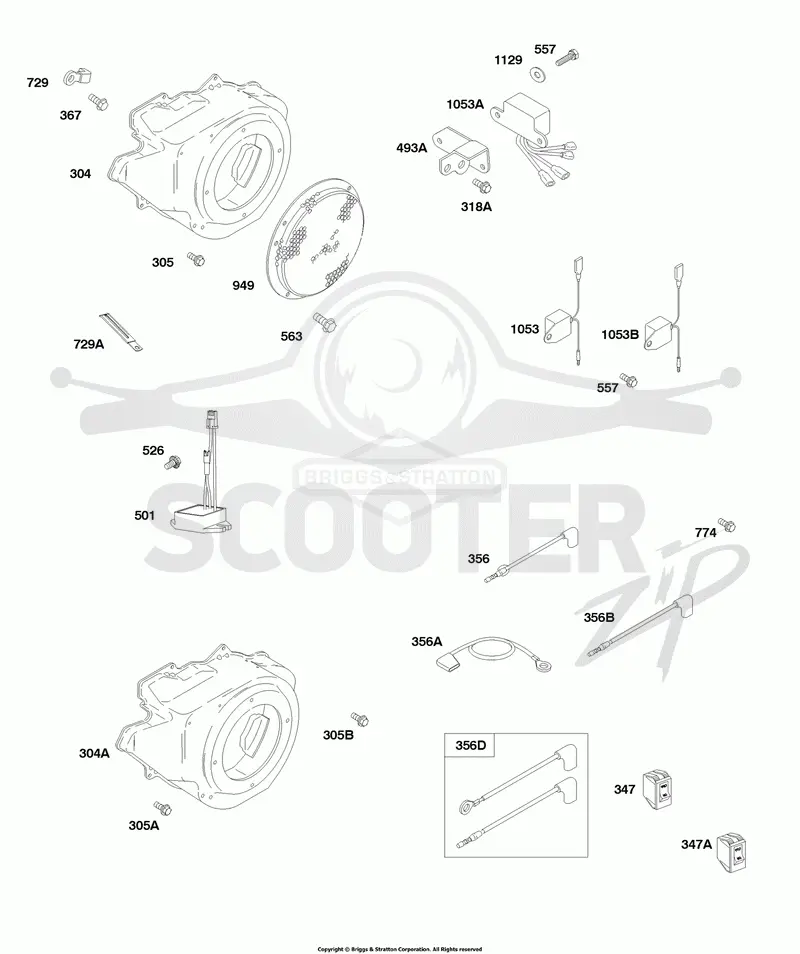 Blower Housing, Regulator, Wires, Rocker Switch