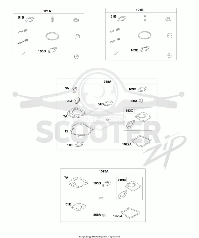 Carburetor Overhaul Kits, Engine/Valve Gasket Sets