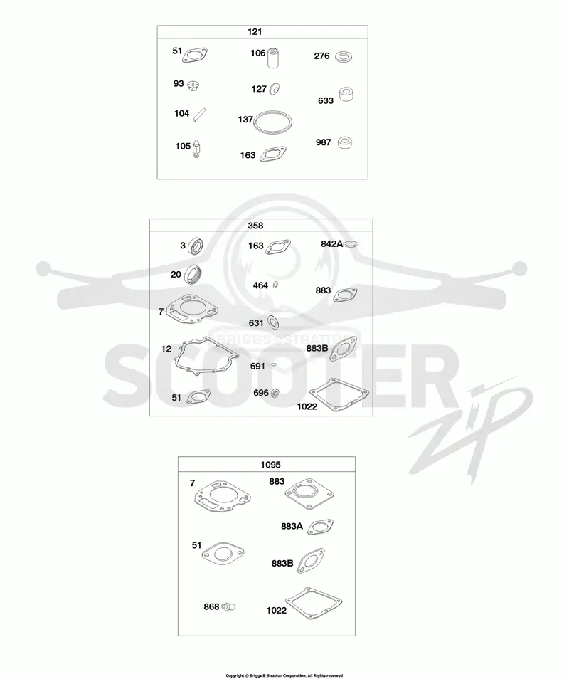 Carburetor Overhaul Kit, Engine/Valve Gasket Sets