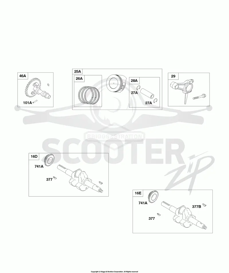 Piston/Ring, Crankshaft, Camshaft, Connecting Rod