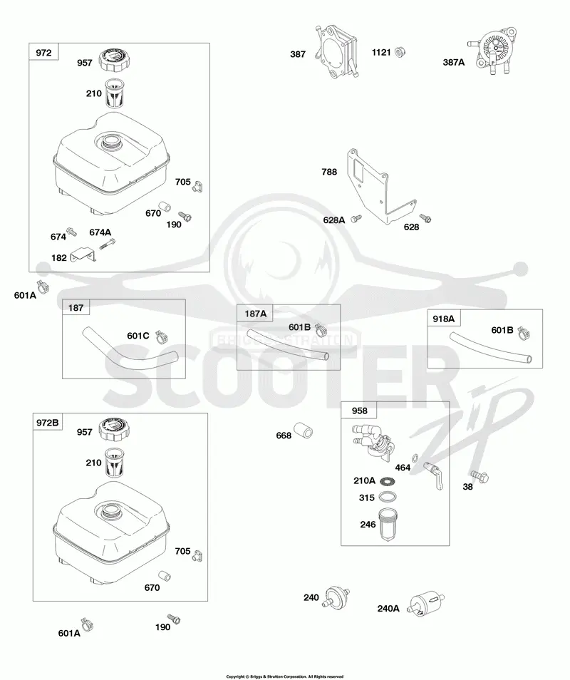 Fuel Tank, Fuel Pump, Fuel Hoses, Fuel Filter