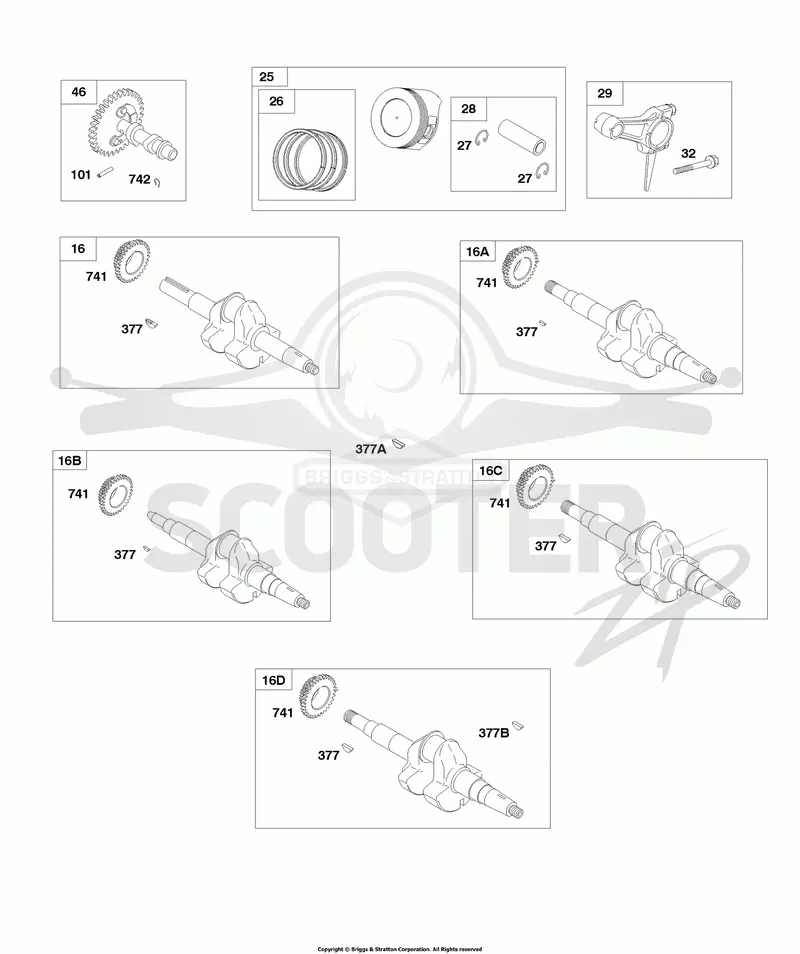 Piston/Ring, Crankshafts, Connecting Rod