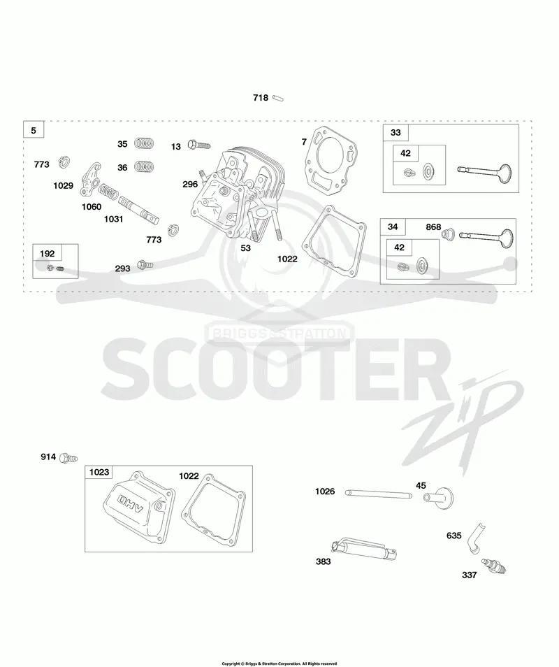 Cylinder Head, Valve Cover, Spark Plug