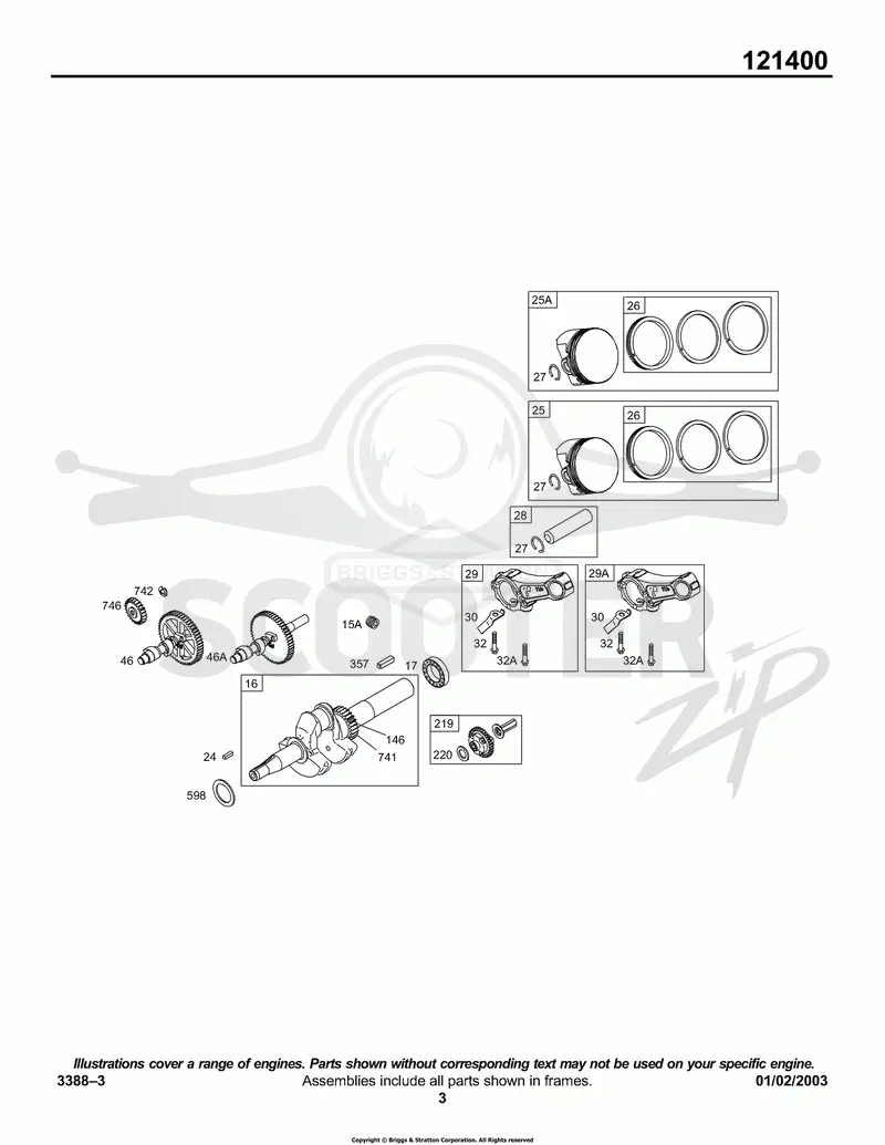 Cam, Crankshaft, Piston Group