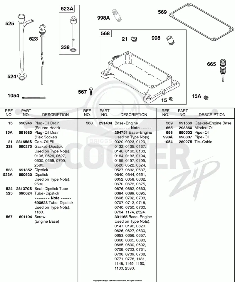 Engine Base, Dipstick
