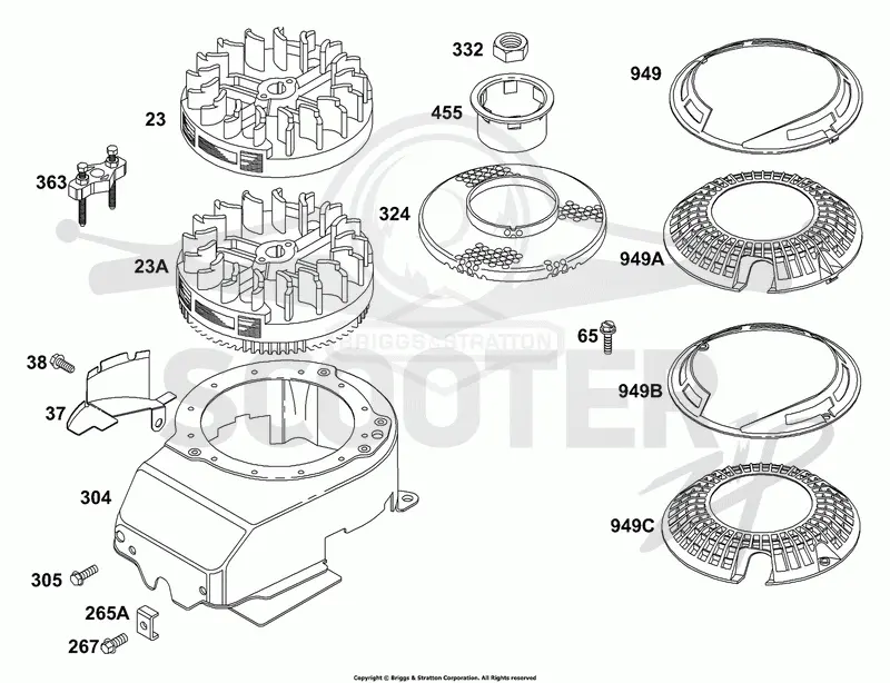 Flywheels, Blower Housing, Flywheel