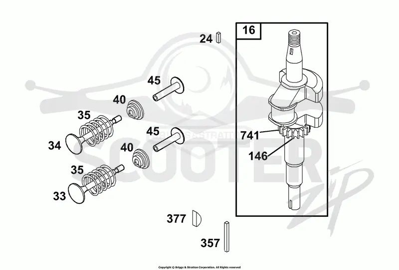 Valves, Crankshaft