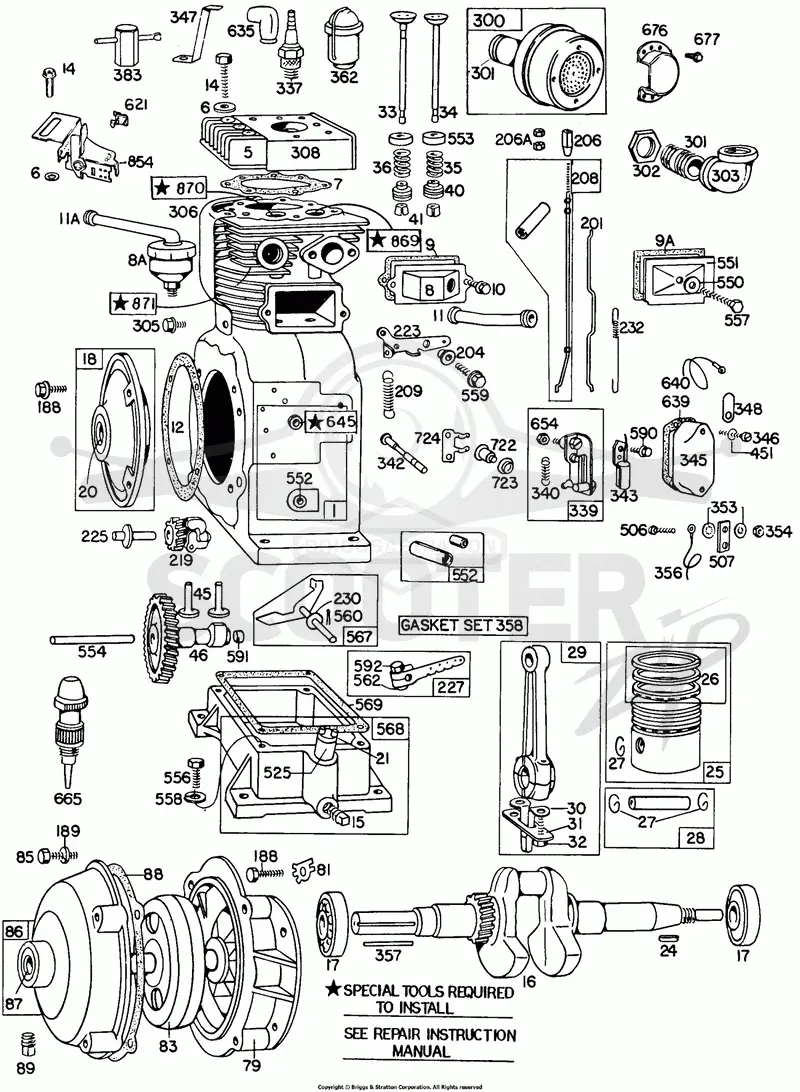 Cylinder,Gear Case,Piston