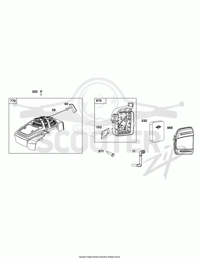 Blower Housing and Air Cleaner Group