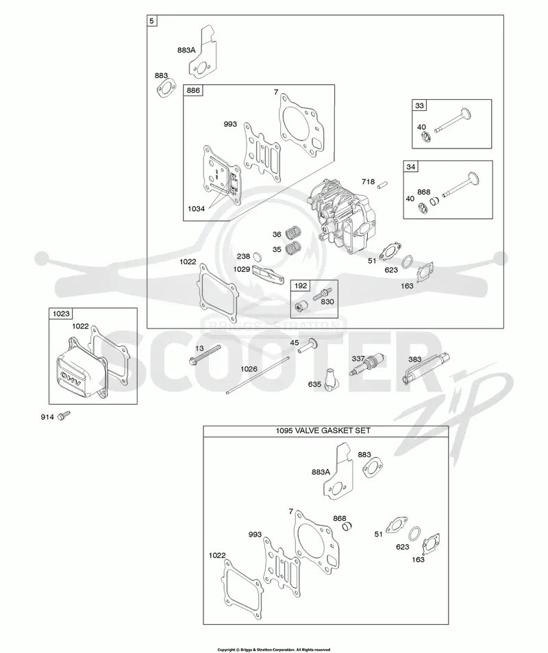 Cylinder Head, Gasket Set-Valves, Valves