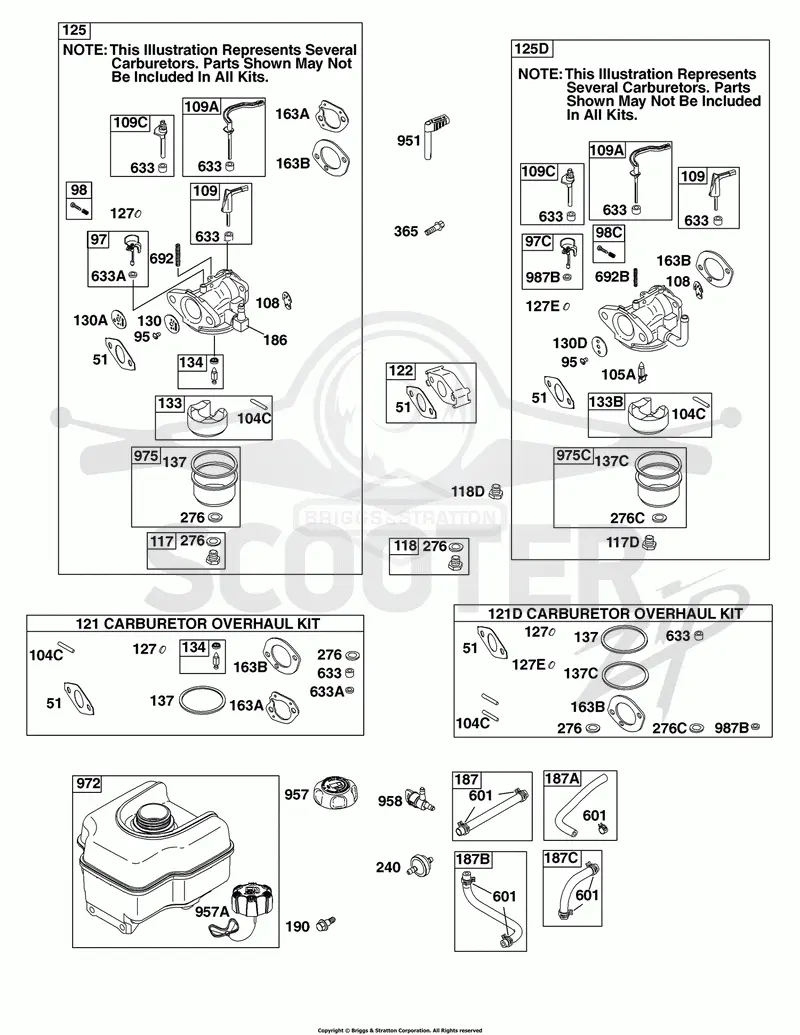 Carburetor, Fuel Supply, Kits/Gaskets Carburetor