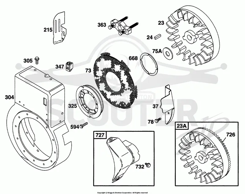 Blower Hsg, Flywheel,Screens