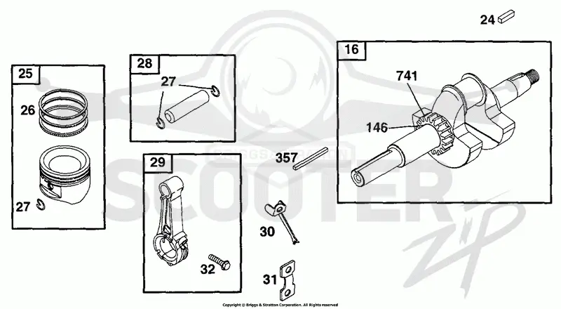 Piston Grp, Crankshaft