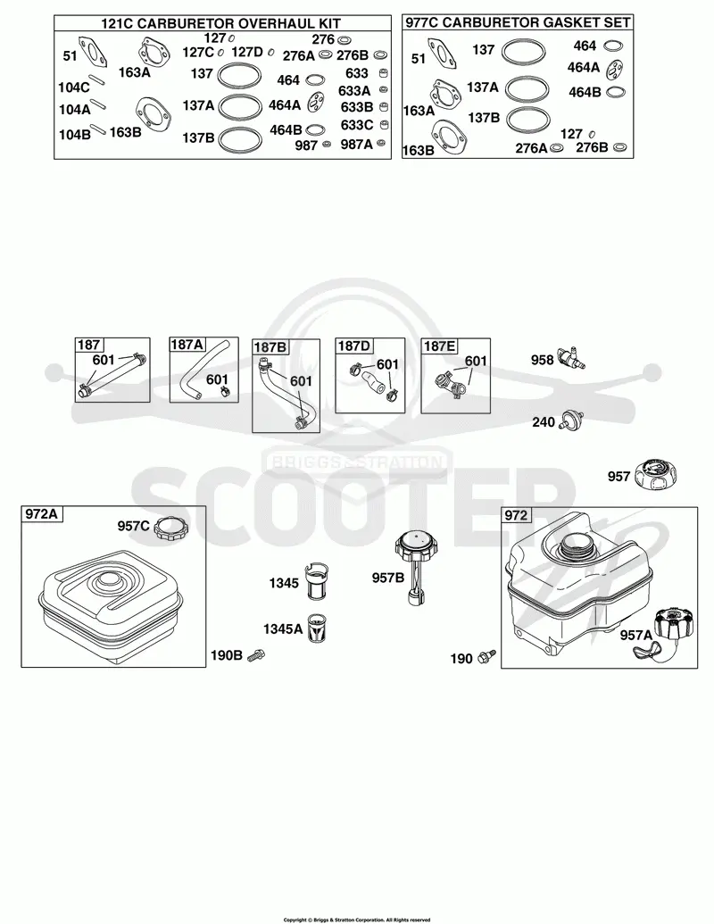 Carburetor Gasket Set, Carburetor Overhaul Kit, Fuel Supply