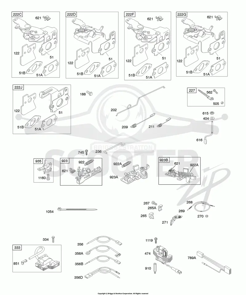Controls, Flywheel Brake, Governor Spring, Ignition