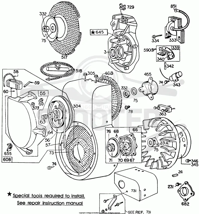 Blower Hsg,Flywheel,Rewind