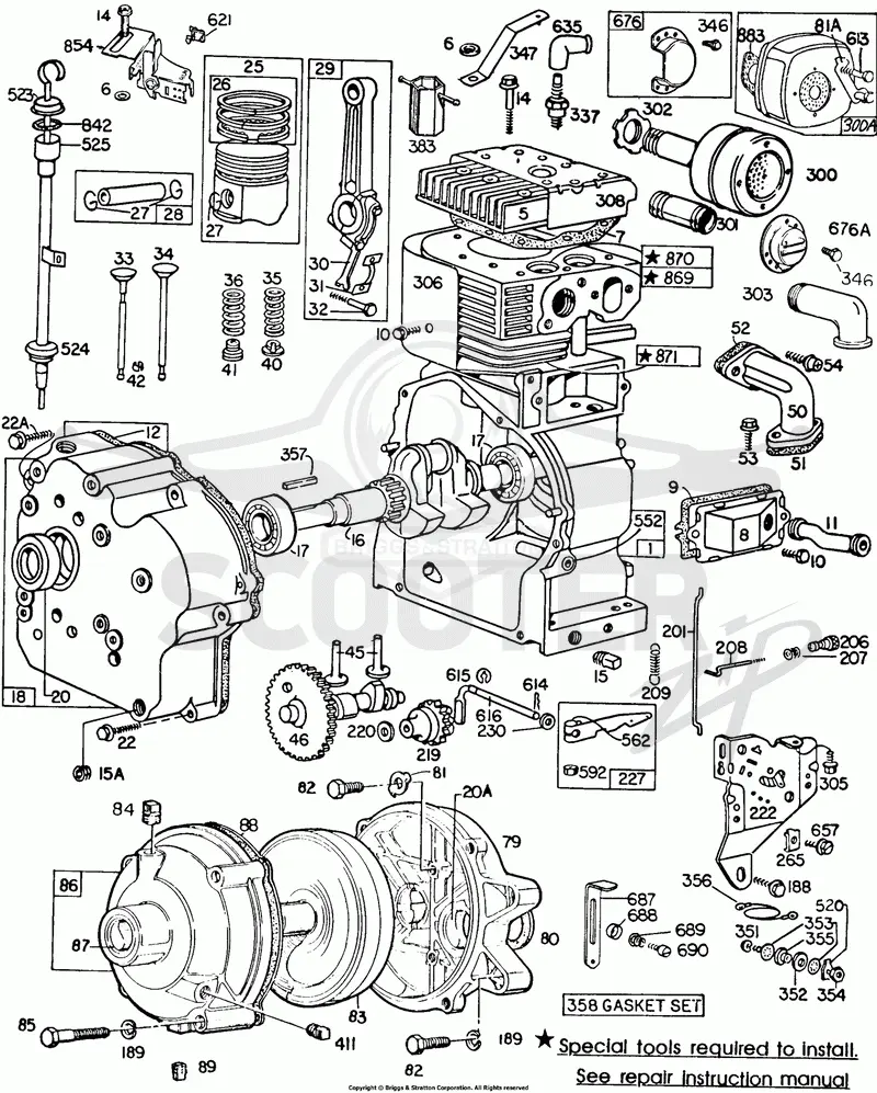Cylinder,Gear Case,Piston