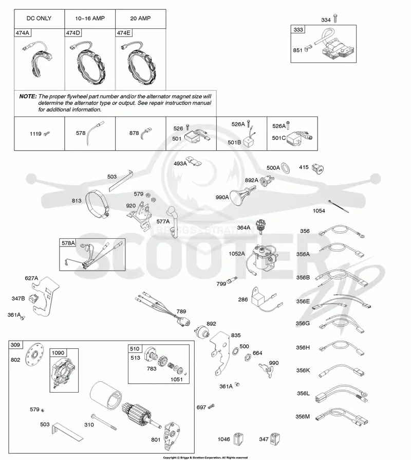 Alternator, Electric Starter, Ignition