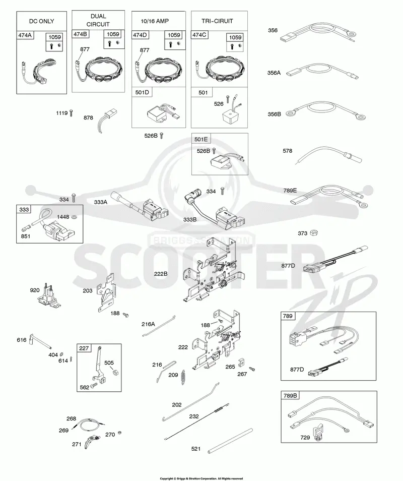 Alternator, Controls, Governor Spring, Ignition