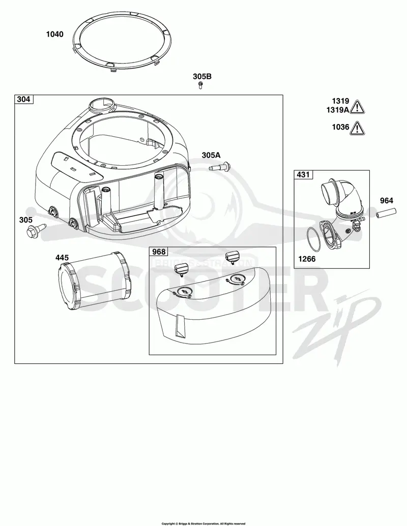 Blower Housing and Air Cleaner Group