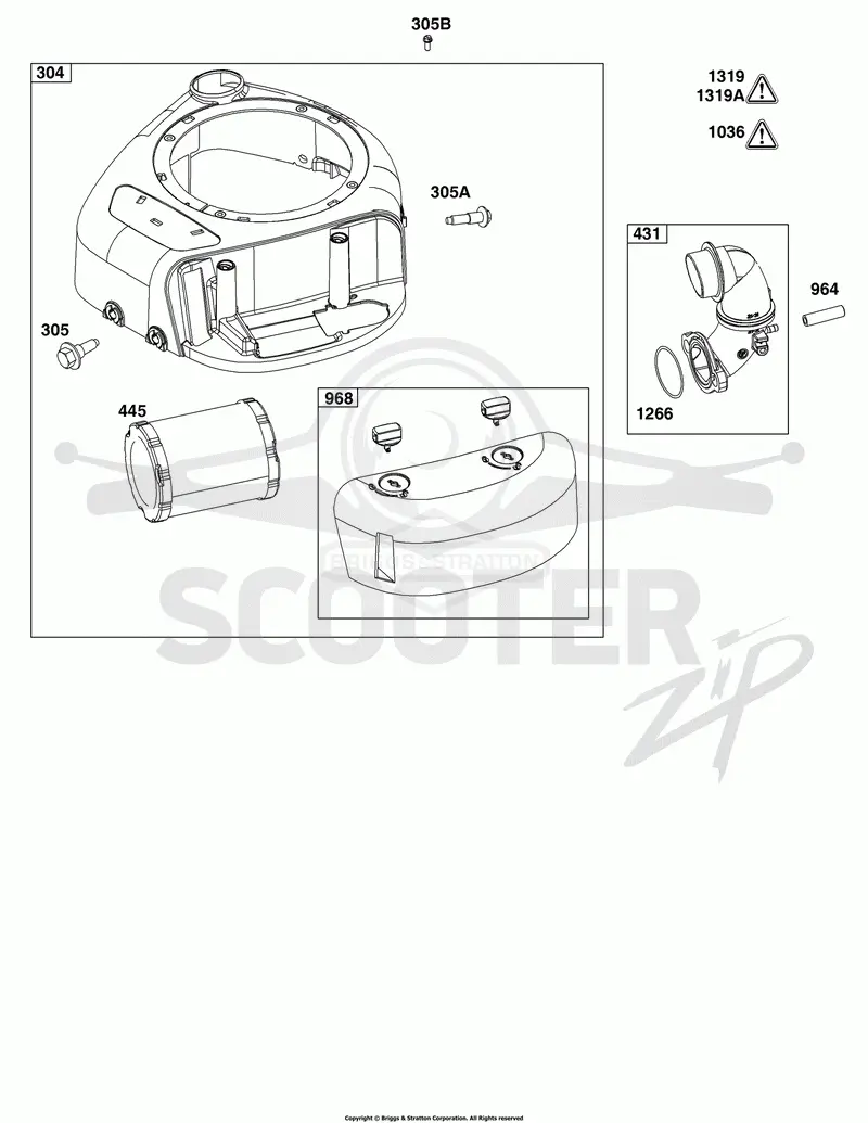 Blower Housing and Air Cleaner Group
