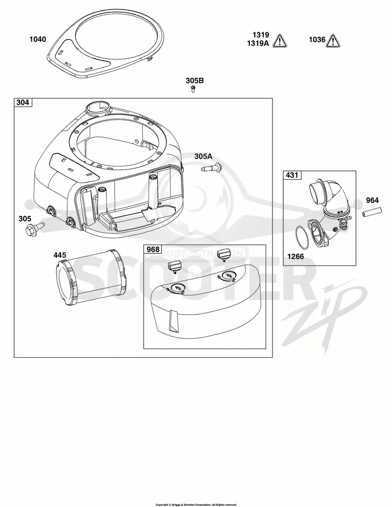 Blower Housing and Air Cleaner Group