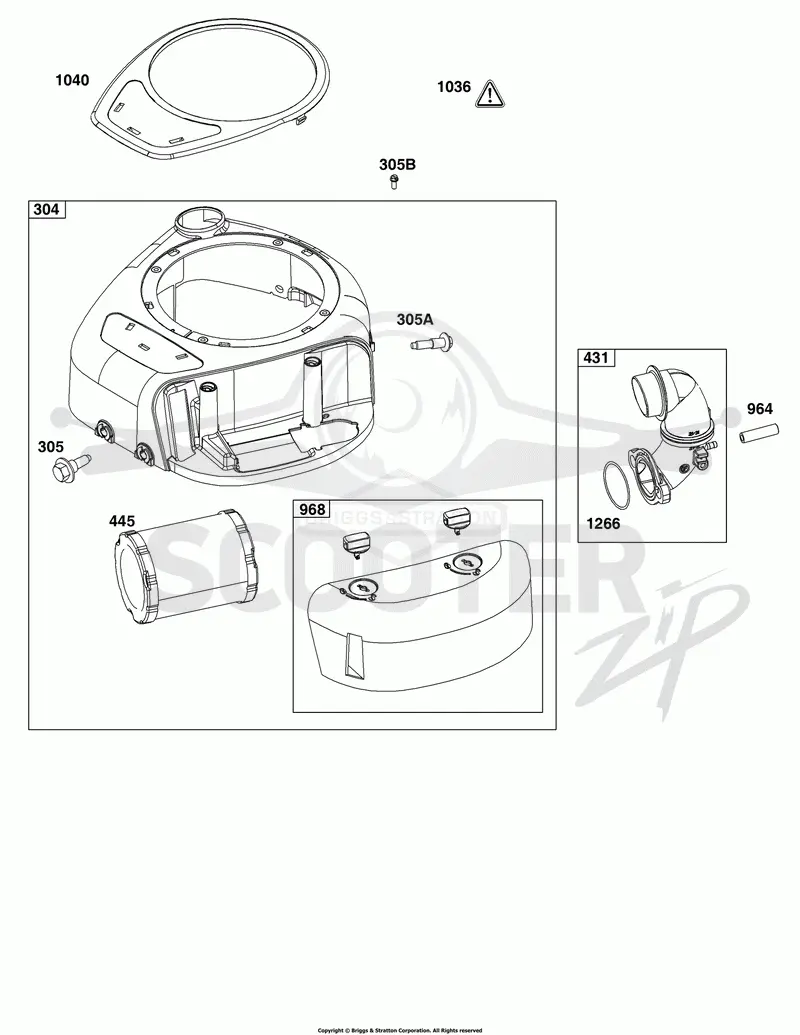 Blower Housing and Air Cleaner Group