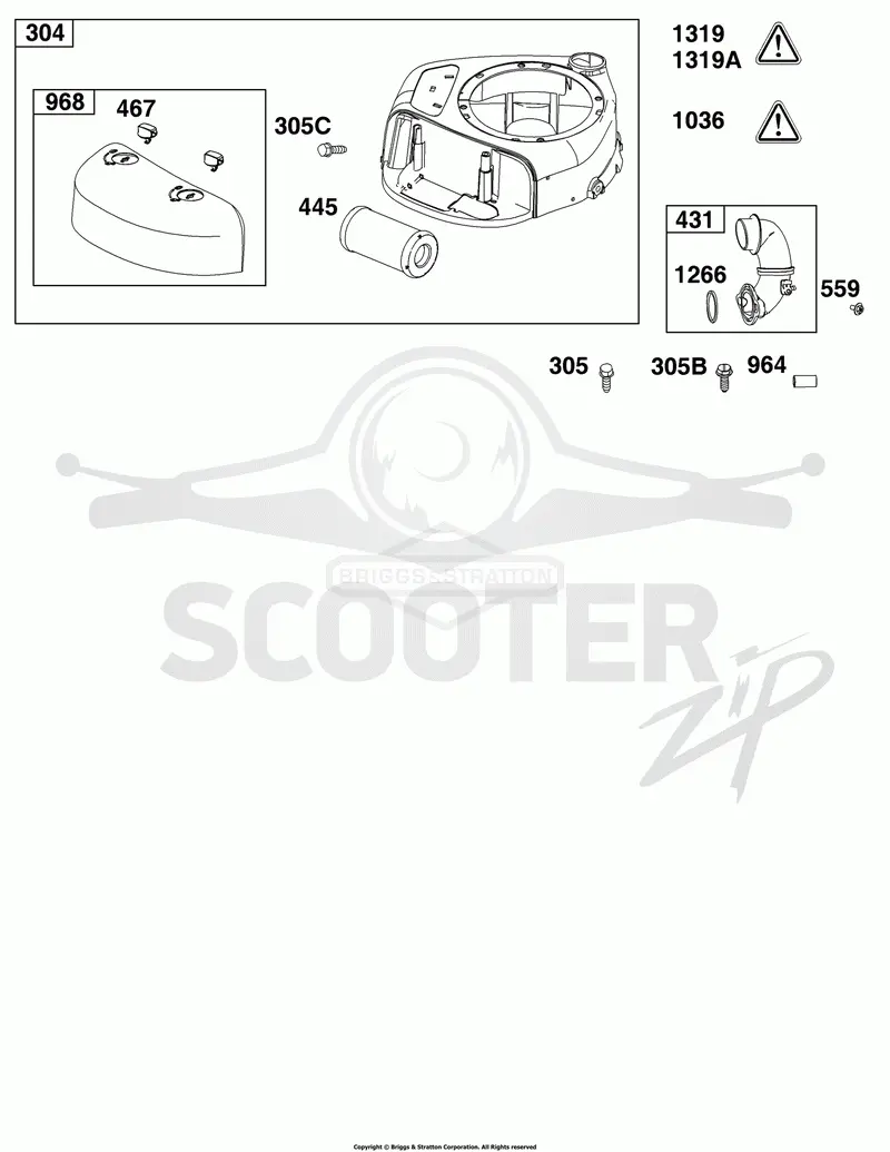 Blower Housing and Air Cleaner Group