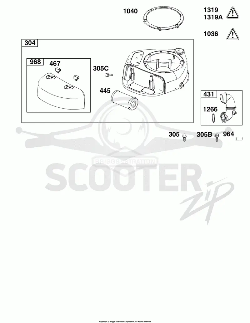 Blower Housing and Air Cleaner Group