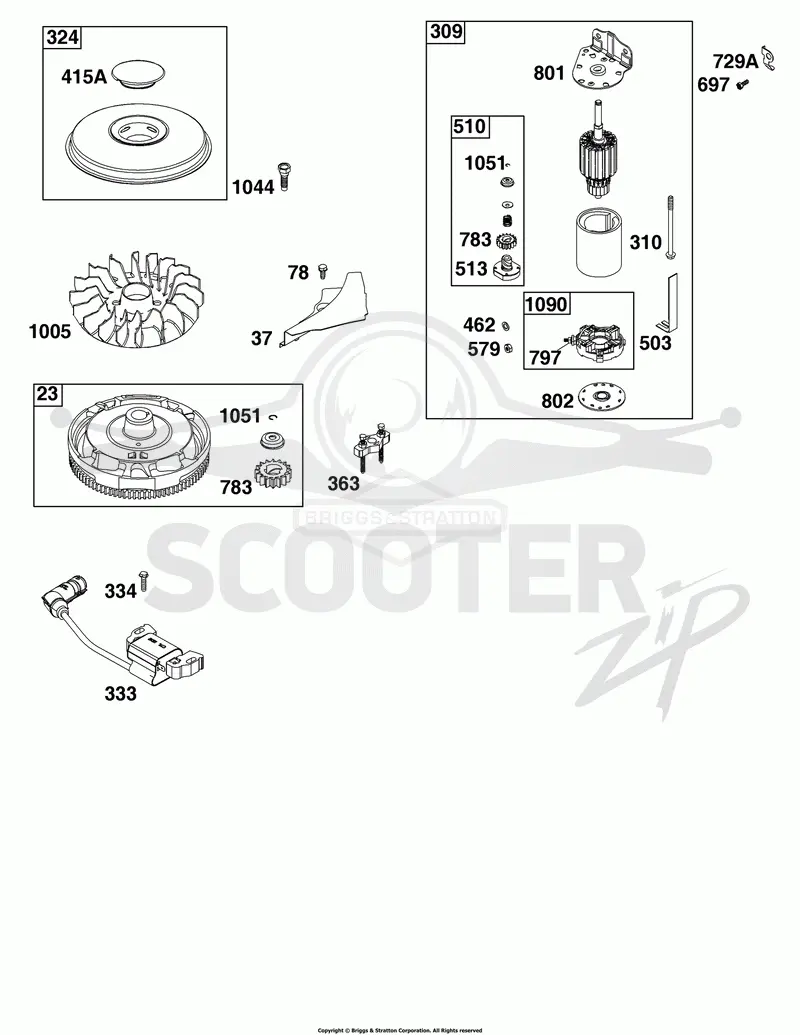 Flywheel, Ignition, and Starter Group