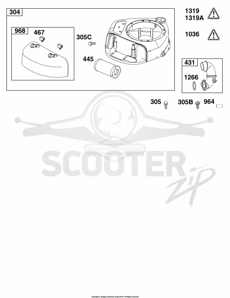 Blower Housing and Air Cleaner Group