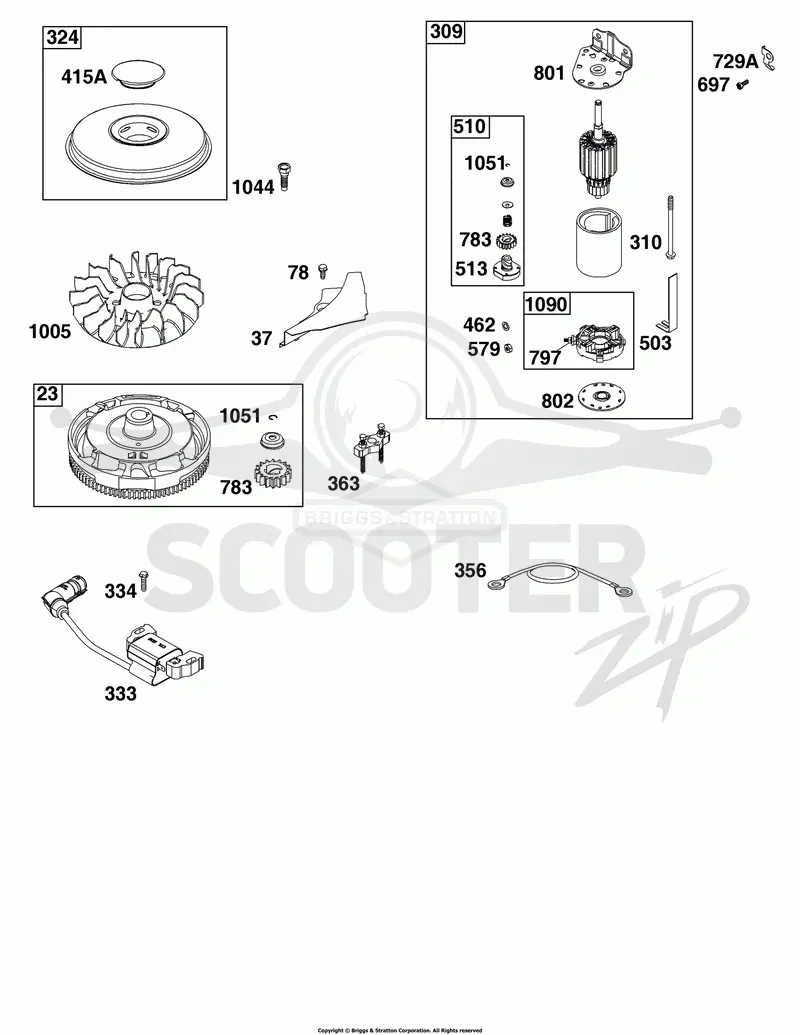 Flywheel, Ignition, and Starter Group