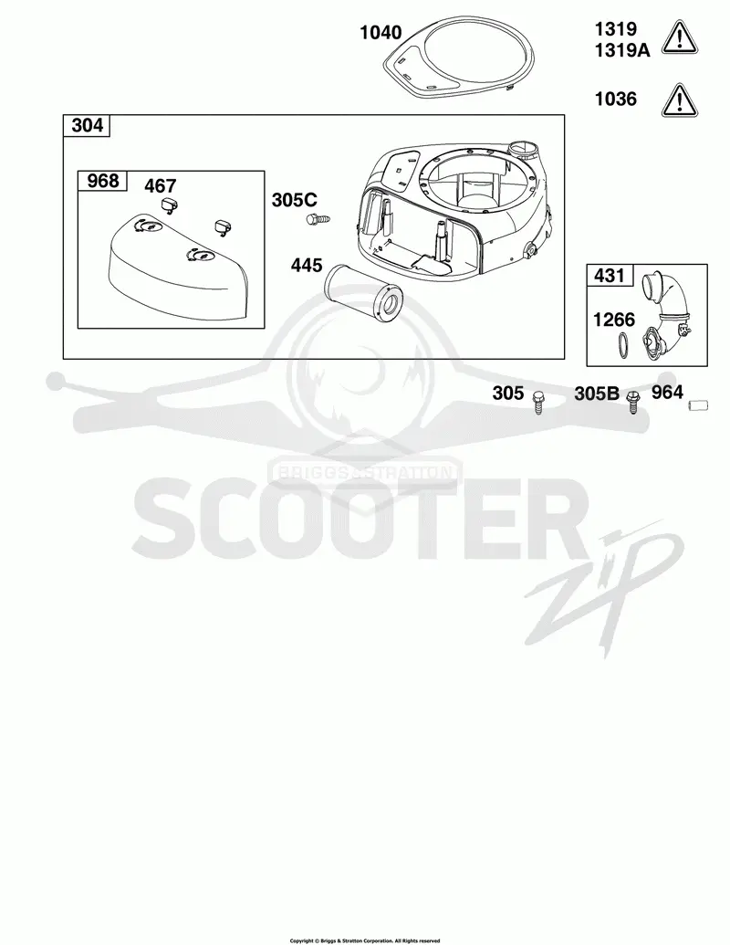 Blower Housing and Air Cleaner Group