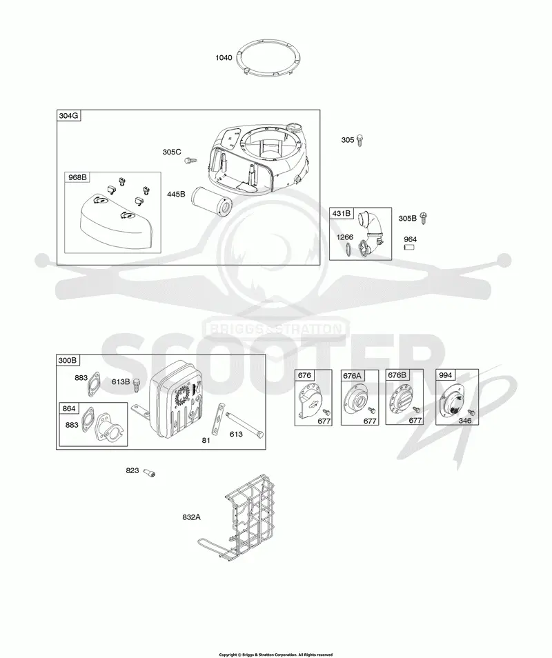 Air Cleaner, Blower Housing, Exhaust System