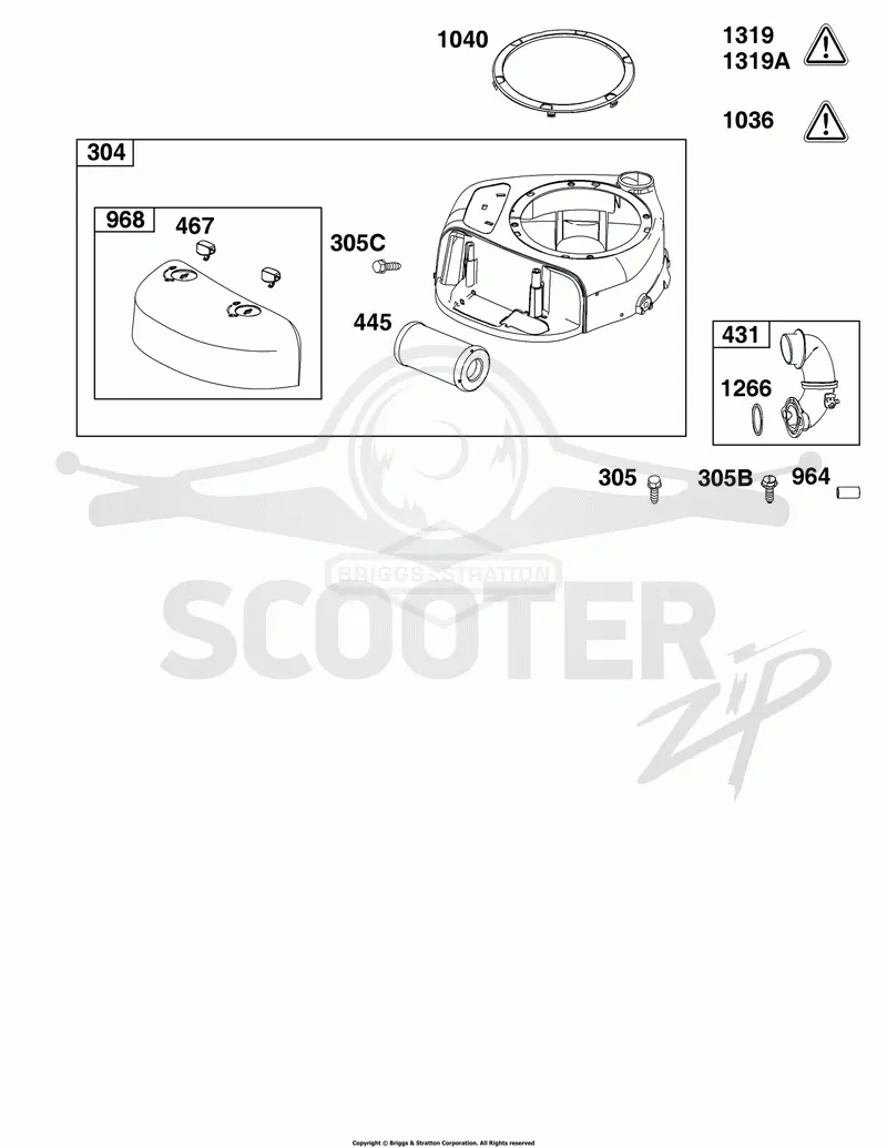 Blower Housing and Air Cleaner Group