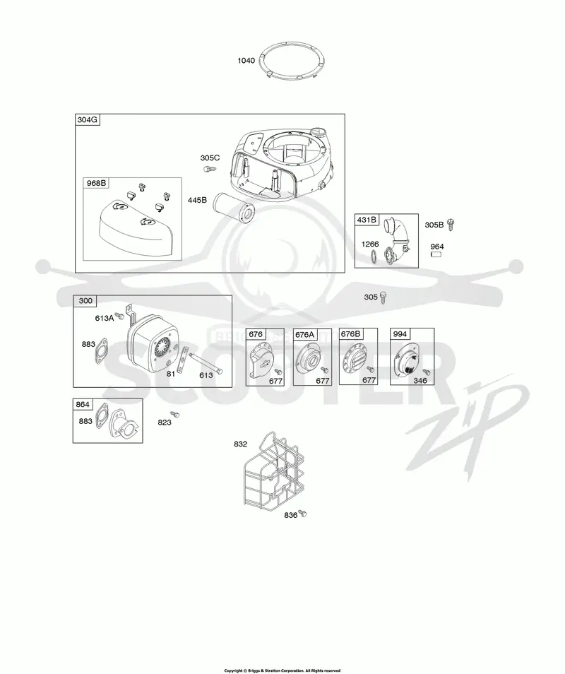Air Cleaner, Blower Housing, Exhaust System